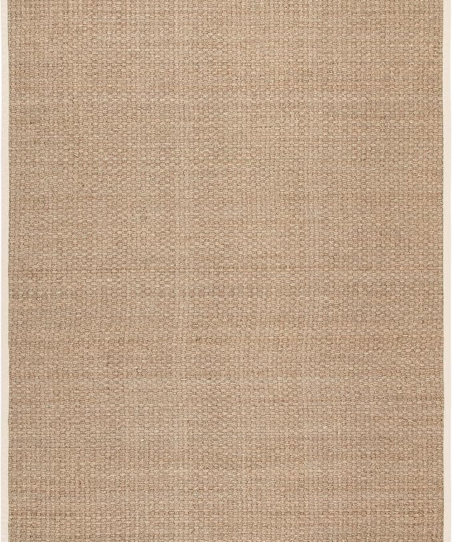 SAFAVIEH Area Rug 11x15 - Natural Fiber Collection - Large - Natural & Ivory, Seagrass, Basketweave Pattern with Border (NF114J)