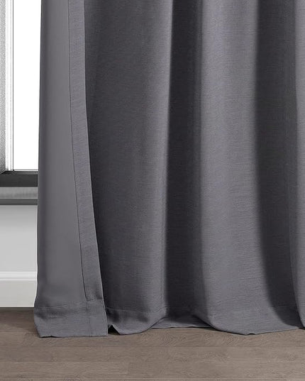 HPD Half Price Drapes Bellino Room Darkening Curtains 108 Inches Long Curtains for Bedroom & Living Room (1 Panel), 50W x 108L, Armour Grey