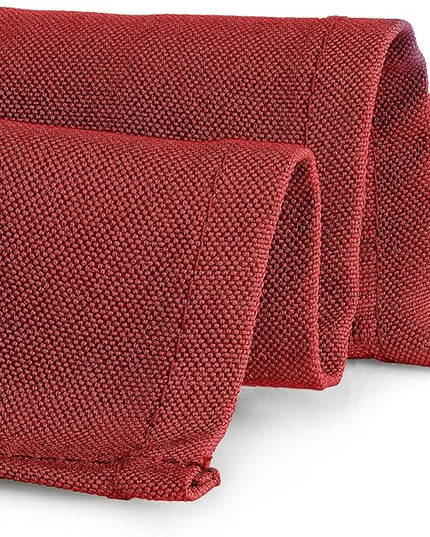 Gee Di Moda Rectangle Tablecloth - 60 x 126 Inch Red Table Cloth for 8 Foot Rectangle Tables - Heavy Duty Washable Fabric - for Holiday Party, Dinner, Weddings, Baby Shower & Events