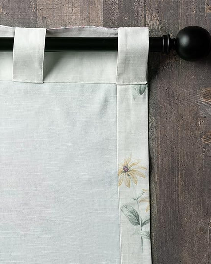 Maison d' Hermine Curtains for Living Room 100% Cotton 96 inch Length One Panel Light Filtering Curtains for Bedroom Windows with Rod and Loop Pockets Drapes (Swyncombe Multicolor, 50" W x 96" L)