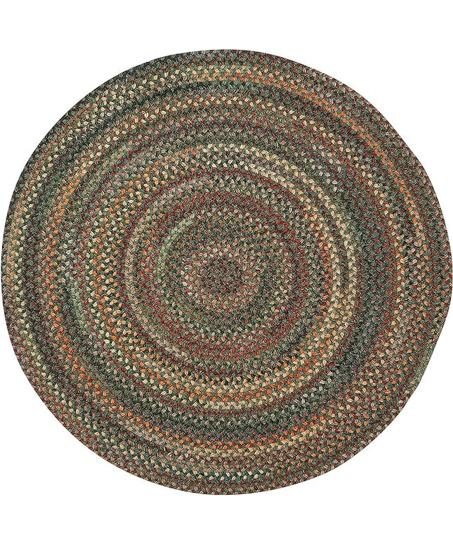 Capel American Heritage Green Multi 0' 36" Round Braided Rug