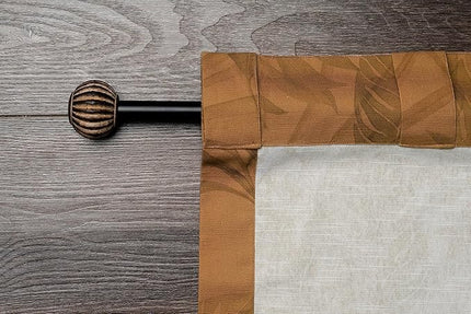 Maison d' Hermine Curtains for Living Room 100% Cotton 84 inch Length Two Panels Light Filtering Curtains for Bedroom Windows with Rod and Loop Pockets Drapes (Creole Caramel, 50" W x 84" L)