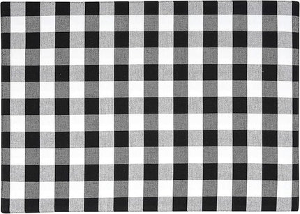 Urban VillaPlacemats for DiningTable 100% CottonPlacemats 14''x20''Over Sized Tablemats Set of 6 Placemats Black/White BuffaloCheckTablemats for Family DinnersWedding PartiesPlacemats
