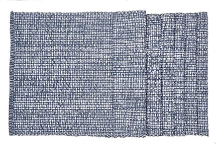 Urban Villa Placemats for Dining Table 100% CottonPlacemats 14''x20'' Over Sized Tablemats Set of 6Placemats Blue/White Two Tone Tablemats for Family Dinners Wedding Parties Everyday Use Placemats