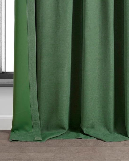 HPD Half Price Drapes Bellino Room Darkening Curtains 96 Inches Long Curtains for Bedroom & Living Room (1 Panel), 50W x 96L, Pine Forest Green