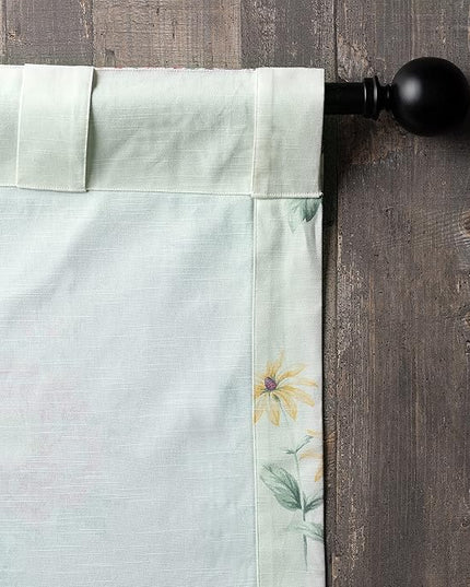 Maison d' Hermine Curtains for Living Room 100% Cotton 96 inch Length One Panel Light Filtering Curtains for Bedroom Windows with Rod and Loop Pockets Drapes (Swyncombe Multicolor, 50" W x 96" L)
