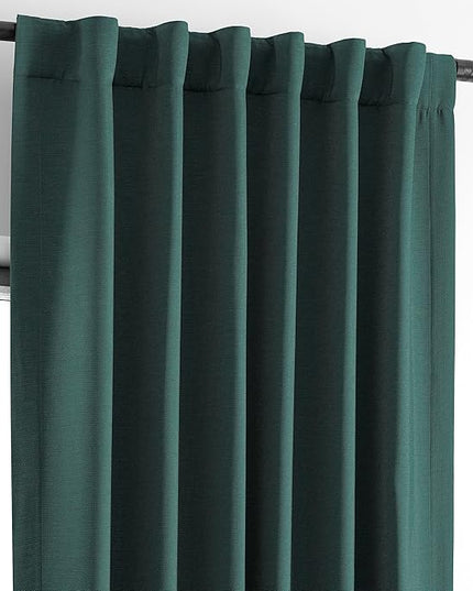HPD Half Price Drapes Bellino Room Darkening Curtains 120 Inches Long Curtains for Bedroom & Living Room (1 Panel), 50W x 120L, Bayberry Teal