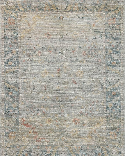 Loloi Magnolia Home by Joanna Gaines Millie Collection MIE-04 Slate/Multi 11'-6" x 15'-7", .25" Pile Height, Area Rug
