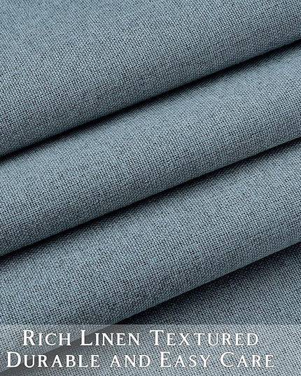 ChrisDowa 100% Blackout Blue Solid Curtains 72 Inches Long 2 Panels for Bedroom Living Room,Farmhouse Room Darkening Thermal Insulated Soundproof Grommet Top Window Treatment Drapes,52x72