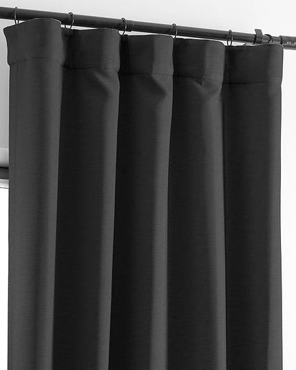 HPD Half Price Drapes Bellino Room Darkening Curtains 96 Inches Long Curtains for Bedroom & Living Room (1 Panel), 50W x 96L, Smoked Truffle
