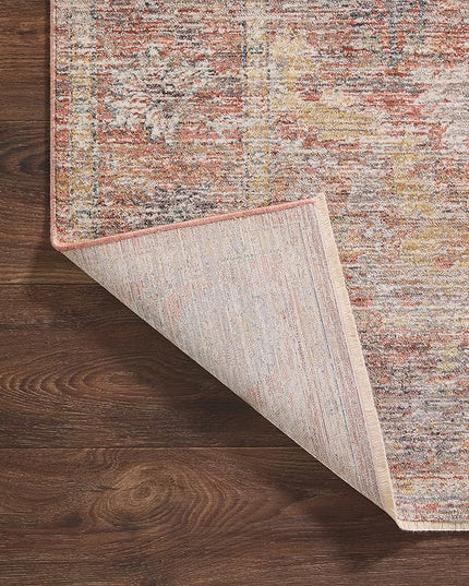 Loloi Magnolia Home by Joanna Gaines Millie Collection MIE-04 Sunset/Multi 3'-6" x 5'-6", .25" Pile Height, Accent Rug