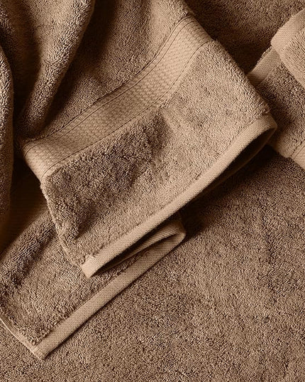 Superior Egyptian Cotton Pile 6 Piece Towel Set, Includes 2 Bath, 2 Hand, 2 Face Towels/Washcloths, Ultra Soft Luxury Towels, Thick Plush Essentials, Guest Bath, Spa, Hotel Bathroom, Latte