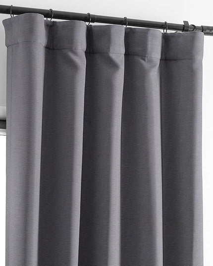 HPD Half Price Drapes Bellino Room Darkening Curtains 108 Inches Long Curtains for Bedroom & Living Room (1 Panel), 50W x 108L, Armour Grey