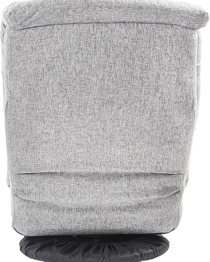 Amazon Basics Swivel Foam Lounge Chair with Headrest, Floor-Compatible, Adjustable, Gaming, 26.3D x 23.5W x 13.7H in, Grey