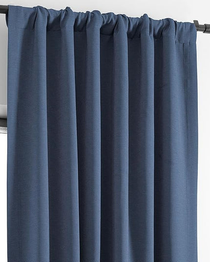 HPD Half Price Drapes Bellino Room Darkening Curtains 84 Inches Long Curtains for Bedroom & Living Room (1 Panel), 50W x 84L, Wild Blue