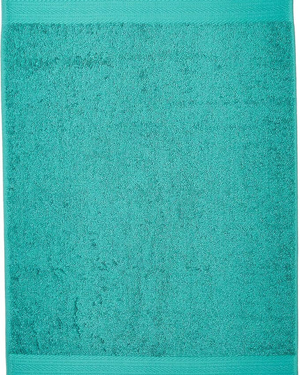 Amazon Basics 6 Piece hand towels for bathroom, Fade Resistant 100% Cotton Hand Towels, soft absorbent bathroom hand towels 6 - Pack (26''x16''), Teal