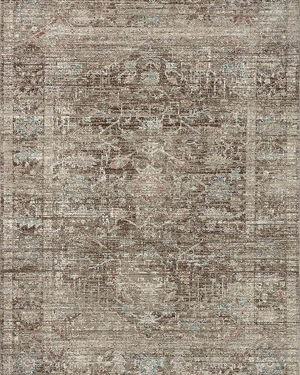 Loloi Magnolia Home by Joanna Gaines Millie Collection MIE-03 Charcoal/Dove 7'-10" x 10', .25" Pile Height, Area Rug