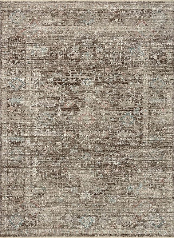 Loloi Magnolia Home by Joanna Gaines Millie Collection MIE-03 Charcoal/Dove 2'-7" x 8'-0", .25" Pile Height, Runner Rug