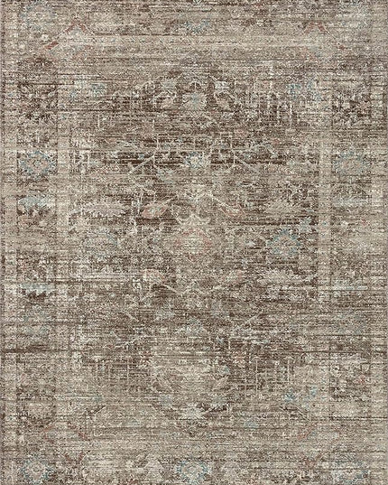 Loloi Magnolia Home by Joanna Gaines Millie Collection MIE-03 Charcoal/Dove 9'-6" x 13'-1", .25" Pile Height, Area Rug