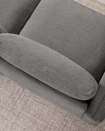 CHITA Super Large Luxury Loveseat Sectional Modular Sofa, Down Filled Modern Sofa, Deep Seat Comfty Cloud Couch, 83 inch Width, 2 Seat Couch, Solid Wood Leg, Grey