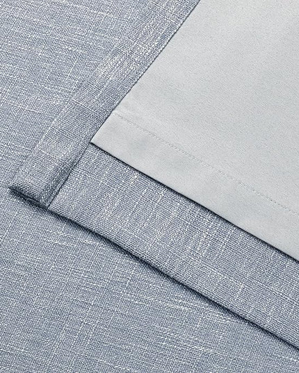 Vision Home Chambray Blue Full Blackout Curtains Pinch Pleated Room Darkening Window Curtains 72 inch for Living Room Bedroom Thermal Insulated Pinch Pleat Drapes with Hooks Back Tab 2 Panel 40"Wx72"L