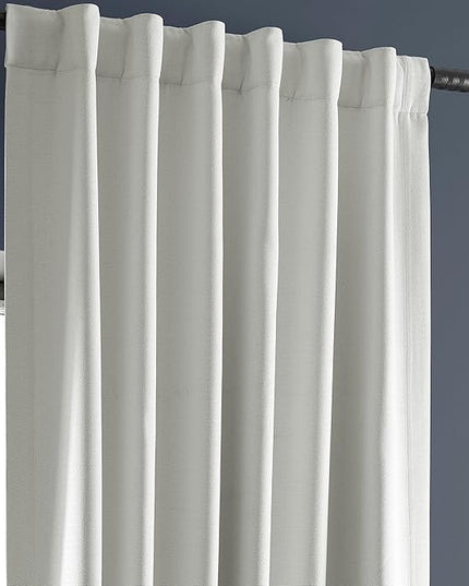 HPD Half Price Drapes Bellino Room Darkening Curtains 84 Inches Long Curtains for Bedroom & Living Room (1 Panel), 50W x 84L, Chalk Off White