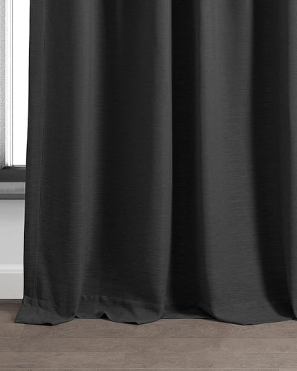 HPD Half Price Drapes Bellino Room Darkening Curtains 96 Inches Long Curtains for Bedroom & Living Room (1 Panel), 50W x 96L, Smoked Truffle