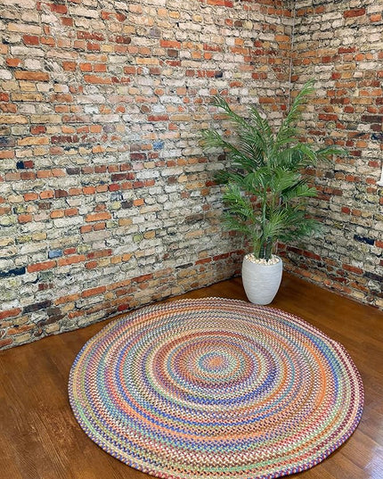 Capel American Heritage Cinnamon 7'0"X7'0" Round Braided Rug