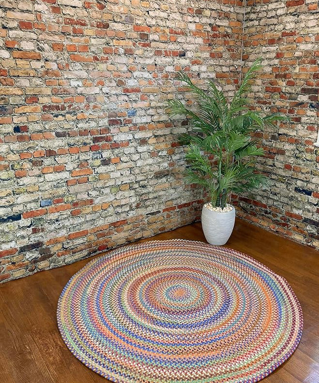 Capel American Heritage Cinnamon 8' 0" Round Braided Rug
