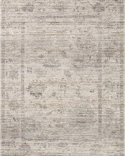 Loloi Magnolia Home by Joanna Gaines Millie Collection MIE-01 Silver/Dove 7'-10" x 10', .25" Pile Height, Area Rug