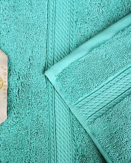 Superior Egyptian Cotton Pile Bath Sheet Set of 2, Ultra Soft Luxury Towels, Thick Plush Essentials, Absorbent Heavyweight, Guest Bath, Hotel, Spa, Home Bathroom, Shower Basics, Turquoise