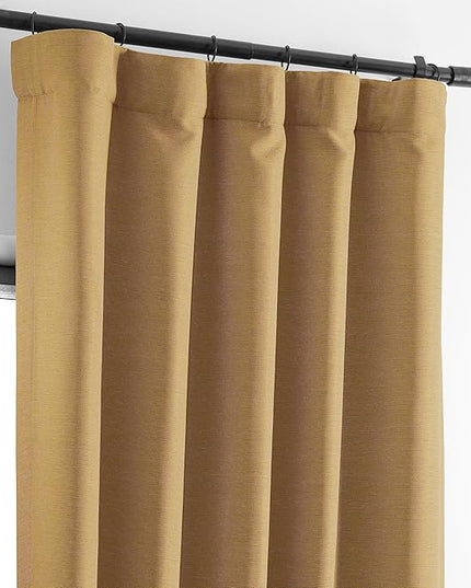 HPD Half Price Drapes Bellino Room Darkening Curtains 96 Inches Long Curtains for Bedroom & Living Room (1 Panel), 50W x 96L, Trinket Gold