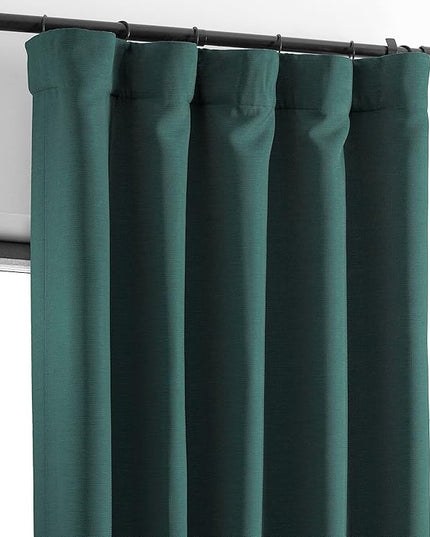 HPD Half Price Drapes Bellino Room Darkening Curtains 108 Inches Long Curtains for Bedroom & Living Room (1 Panel), 50W x 108L, Bayberry Teal