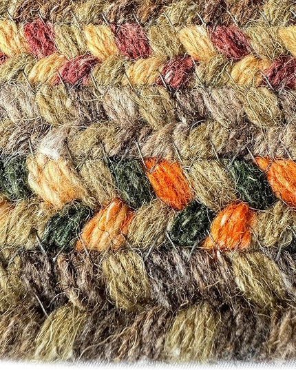 Capel American Heritage Tan Multi 2' 0" X 6' 0" Runner Concentric Rectangle Braided Rug