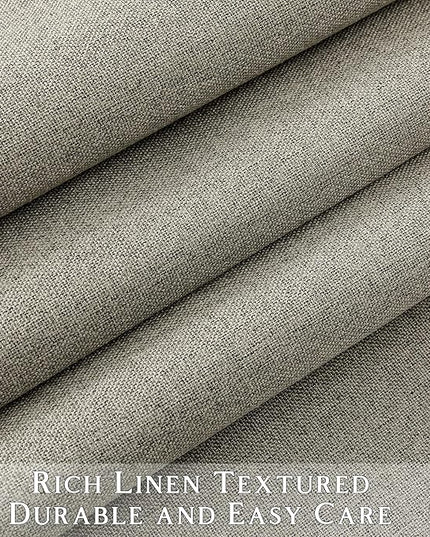 ChrisDowa 100% Blackout Sand Solid Curtains 63 Inches Long 2 Panels for Bedroom Living Room,Farmhouse Room Darkening Thermal Insulated Soundproof Grommet Top Window Treatment Drapes,52x63