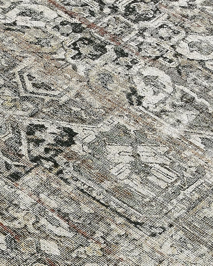ReaLife Rugs Machine Washable Area Rug Runner - Living Room Bedroom Bathroom Kitchen Entryway Office - Padded Low Pile Stain Resistant Premium - Boho Farmhouse Vintage - Lyle - Brown 3' x 5'