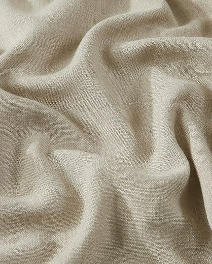 Vision Home Sand Pinch Pleated Full Blackout Curtains Linen Blended Room Darkening Window Curtains 112 inch for Living Room Bedroom Thermal Insulated Pinch Pleat Drapes with Hooks 40" Wx112 Lx2