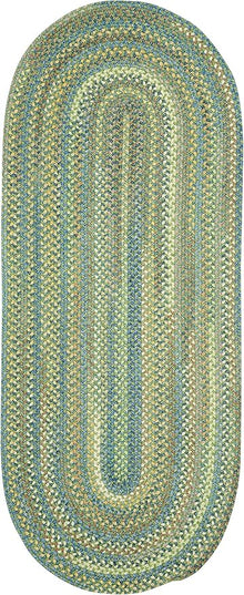 American Heritage Sage 2' 0" X 6' 0" Runner Oval Braided Rug