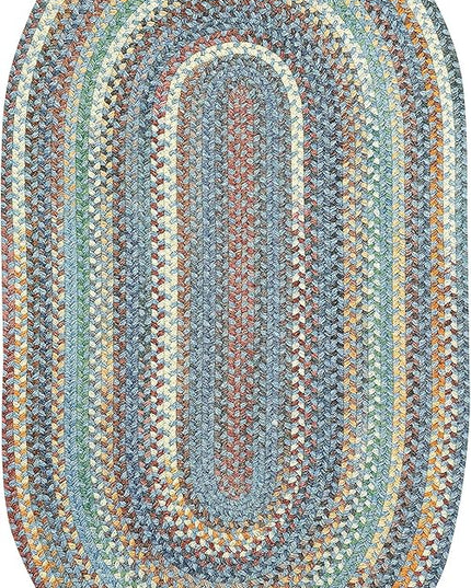 Capel American Heritage Legacy Blue 8' 0" X 10' 0" Oval Braided Rug