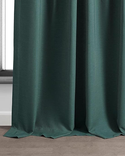 HPD Half Price Drapes Bellino Room Darkening Curtains 96 Inches Long Curtains for Bedroom & Living Room (1 Panel), 50W x 96L, Bayberry Teal