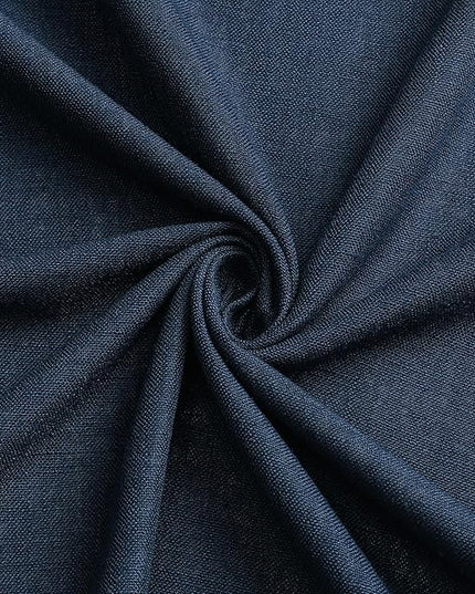 Vision Home Navy Blue Pinch Pleated Full Blackout Curtains Linen Blended Room Darkening Curtain Panels 95 inch for Living Room Bedroom Thermal Insulated Pinch Pleat Drapes with Hooks 8FT 40" Wx95 Lx2