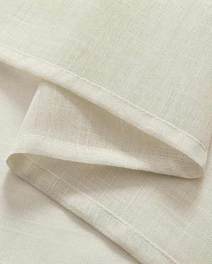 Joydeco Sheer Curtains 84 Inches Long, White Curtains for Living Room 2 Panels Set, Linen Curtains Window Privacy Assured with Light Filtering(W52 x L84 Inch,Linen)