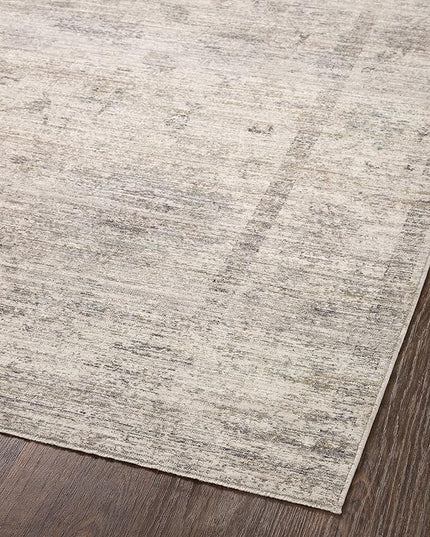 Loloi Magnolia Home by Joanna Gaines Millie Collection MIE-01 Silver/Dove 3'-6" x 5'-6", .25" Pile Height, Accent Rug