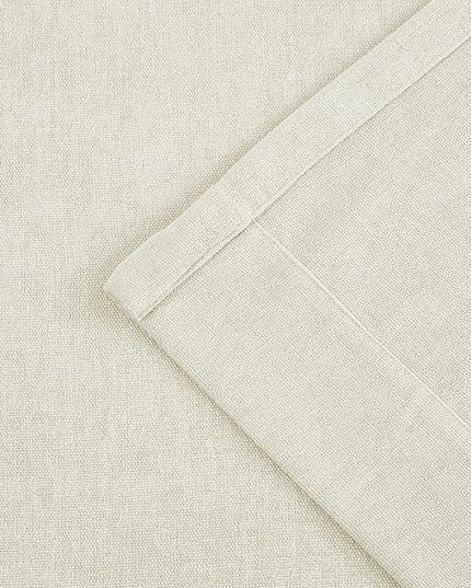 Vision Home Ivory Beige Pinch Pleated Light Filtering Curtains Velvet Chenille Window Curtain Panels 90 inch for Living Room Bedroom Semi-Blackout Pinch Pleat Drapes with Hooks 36" Wx90Lx2,Pearl