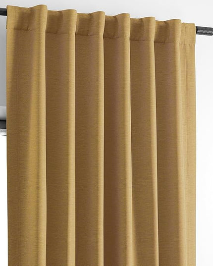 HPD Half Price Drapes Bellino Room Darkening Curtains 96 Inches Long Curtains for Bedroom & Living Room (1 Panel), 50W x 96L, Trinket Gold