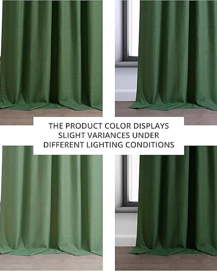 HPD Half Price Drapes Bellino Room Darkening Curtains 120 Inches Long Curtains for Bedroom & Living Room (1 Panel), 50W x 120L, Pine Forest Green