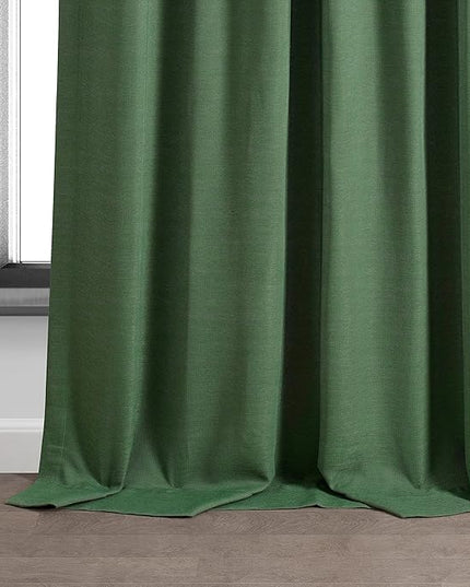 HPD Half Price Drapes Bellino Room Darkening Curtains 96 Inches Long Curtains for Bedroom & Living Room (1 Panel), 50W x 96L, Pine Forest Green