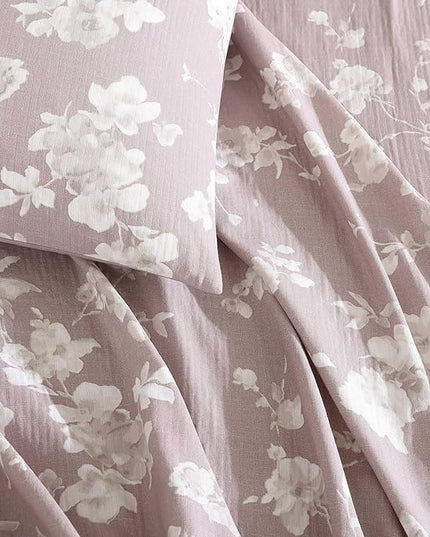Calvin Klein - King Duvet Cover Set, Floral Inspired Soft Bedding with Matching Shams, Oeko-Tex Certified (Eternity Floral Pink, King)