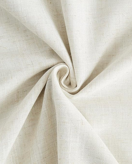 Vision Home Natural Pinch Pleated Full Blackout Curtains Linen Blended Room Darkening Window Curtains 63 inch for Living Room Bedroom Thermal Insulated Pinch Pleat Drapes with Hooks 1 Panel 60"Wx63"L