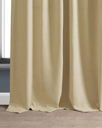 HPD Half Price Drapes Bellino Room Darkening Curtains 84 Inches Long Curtains for Bedroom & Living Room (1 Panel), 50W x 84L, Candlelight